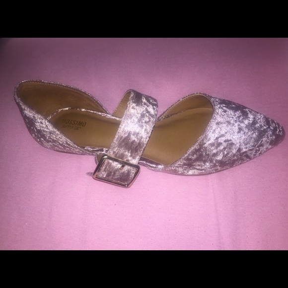 crushed velvet flats